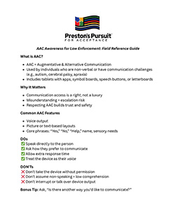 AAC Awareness for Law Enforcement